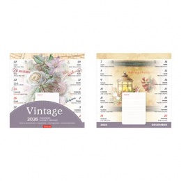 Naptár, fali, mágneses, kétheti, TOPTIMER, vintage