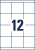 Etikett, univerzális, 70x67,7 mm, AVERY ZWECKFORM, 1200 etikett/csomag